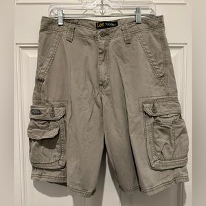 Lee Dungarees Cargo Shorts Men’s Green 100% Cotton, Size 32